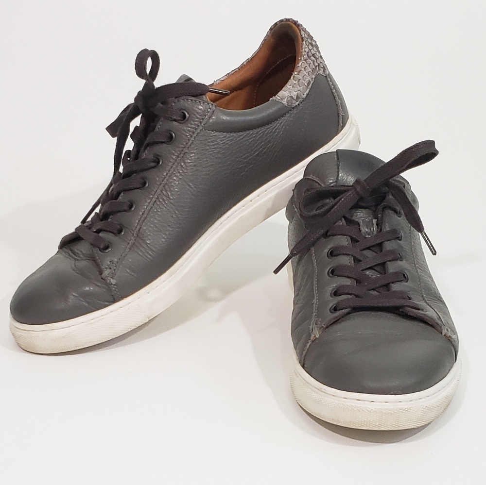 Aizea Jon Grained Leather Python Sneakers 43 - image 1